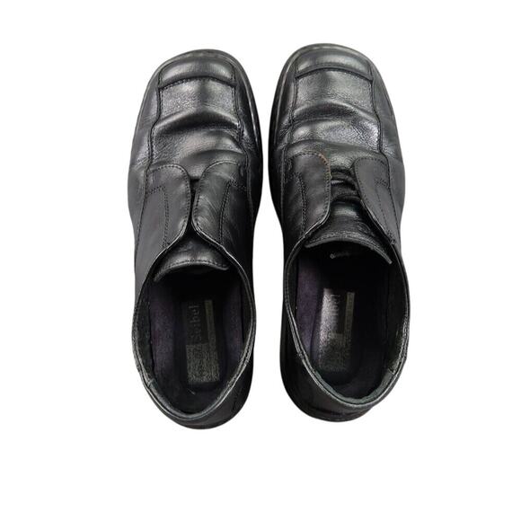 Josef Seibel Shoes Womens 38 Low Bootie Sneaker Block Heel Leather Lace Up Black - Picture 7 of 15